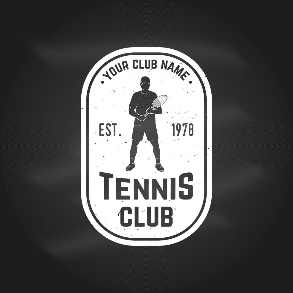 Tennis club. Vector illustration.