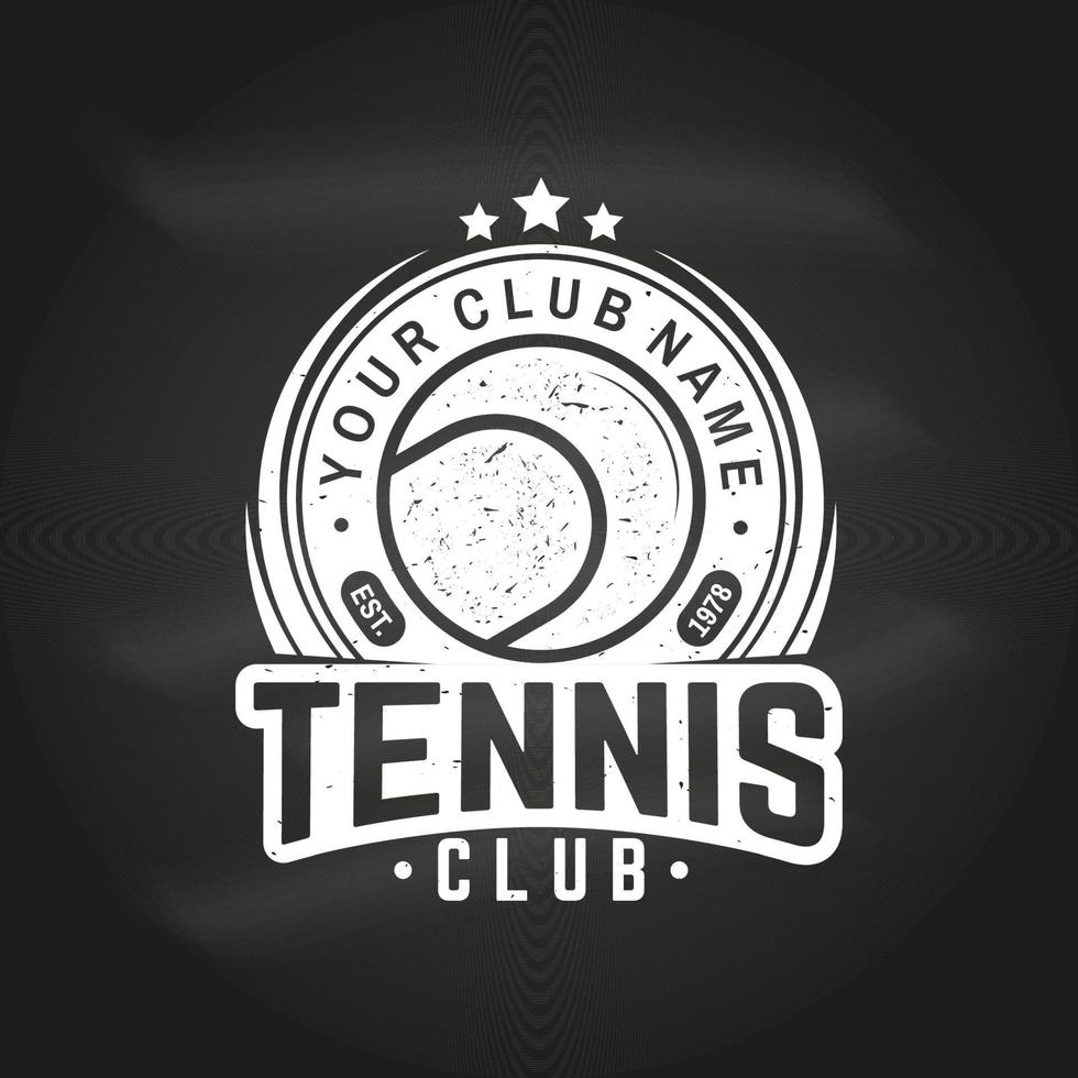 Tennis club. Vector illustration.