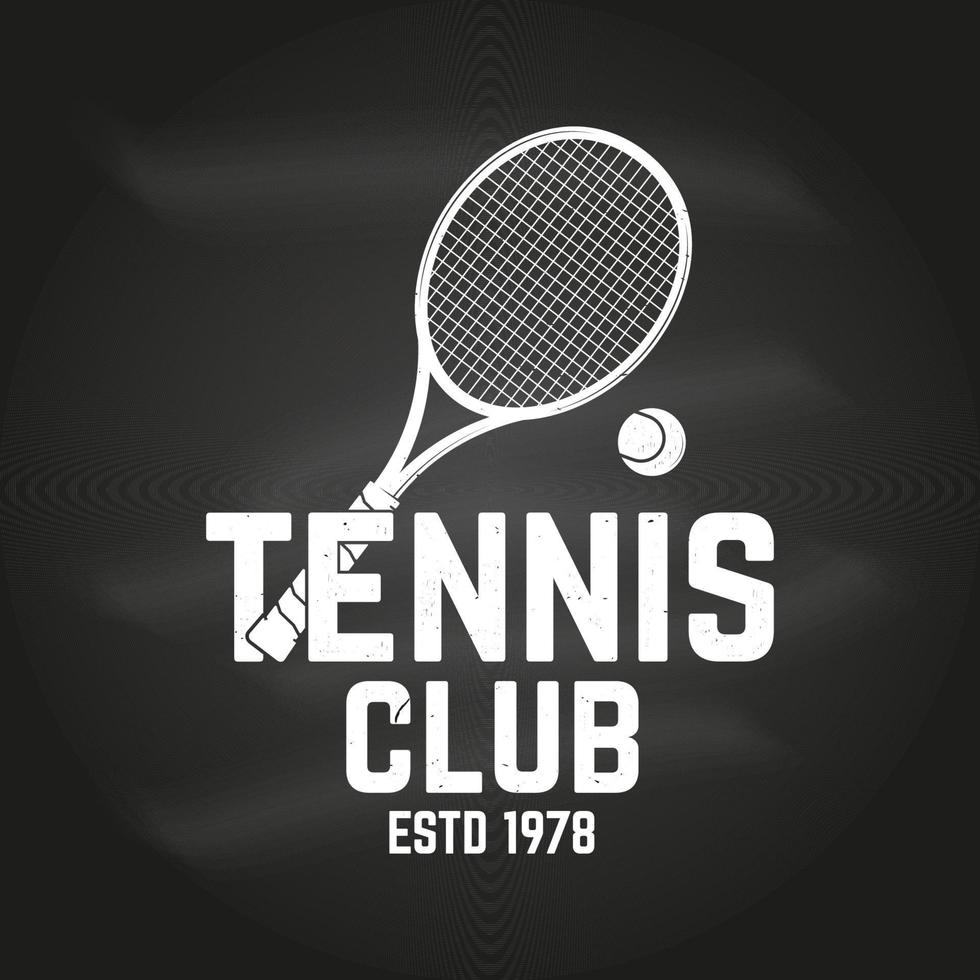 Tennis club. Vector illustration.