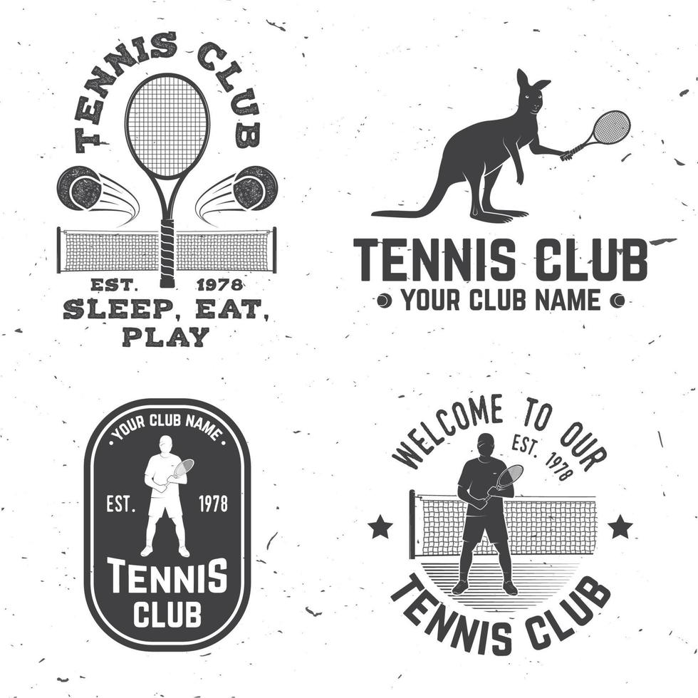 Tennis club. Vector illustration.