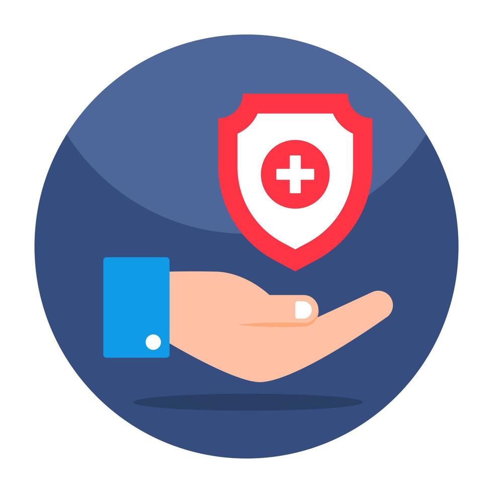 Flat design icon of medical insurance vector