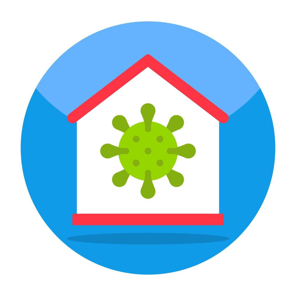 Flat design icon of COVID-19 vector