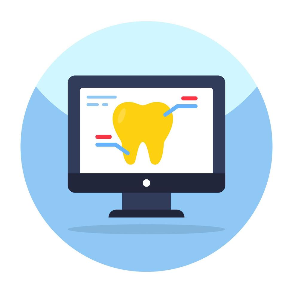 An icon design of online dental consultation vector
