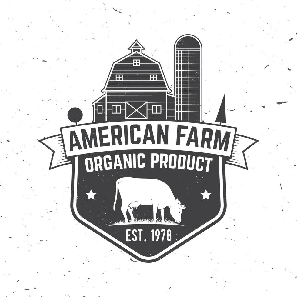 insignia o etiqueta de la granja americana. ilustración vectorial vector