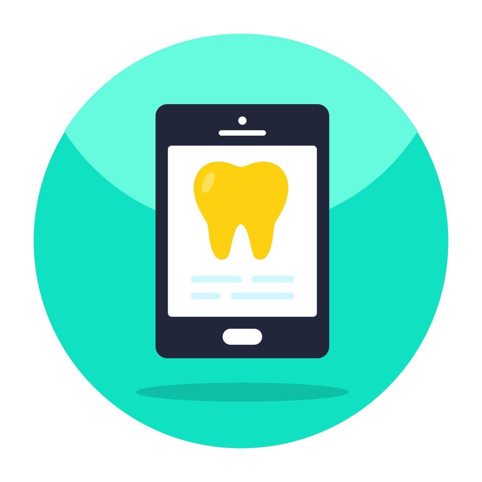 An icon design of mobile dental app vector