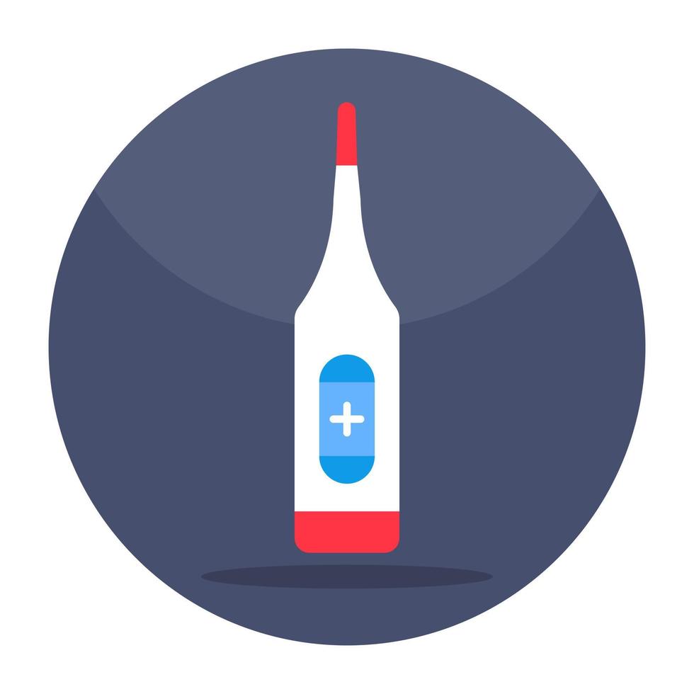 An editable design icon of thermometer vector