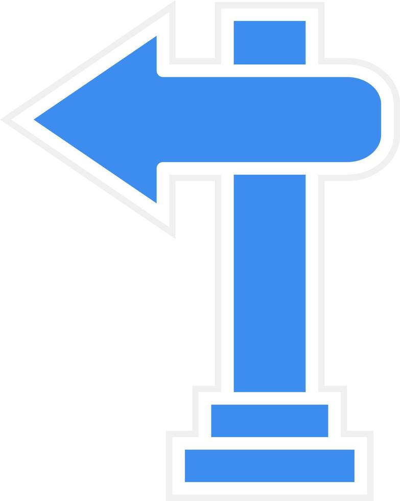 Signboard Left Icon Style vector