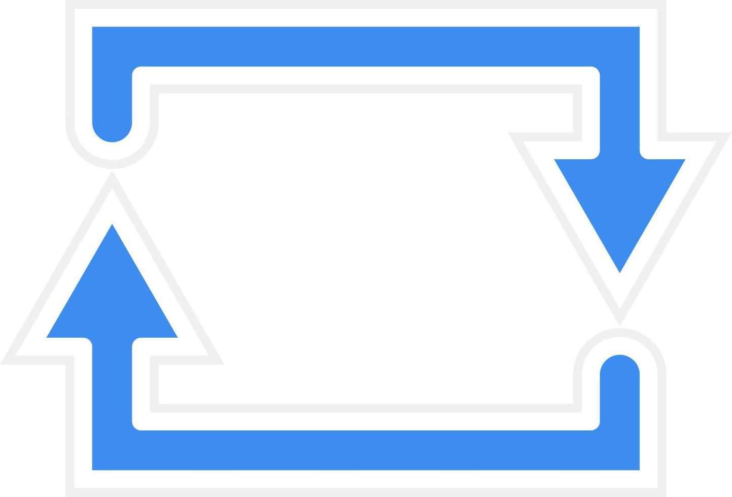 estilo de icono de flecha rectangular vector