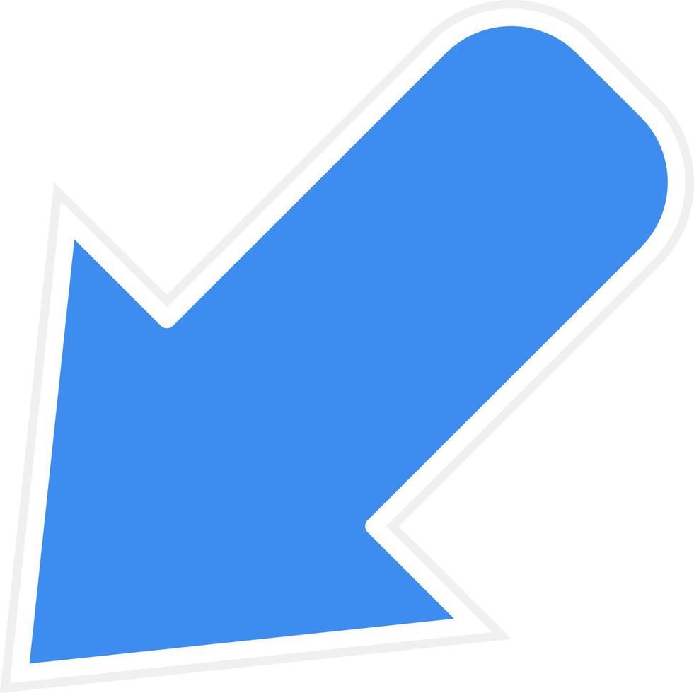 Down Left Icon Style vector