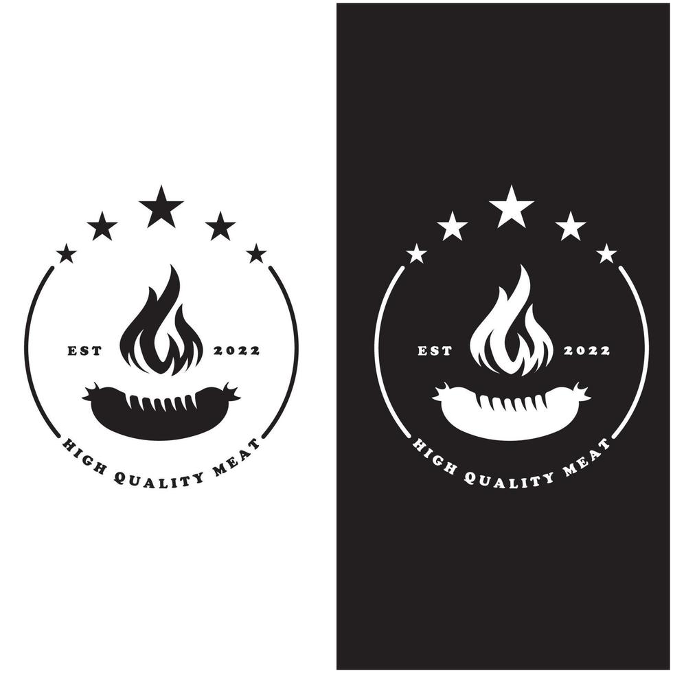 barbeque logo and symbol vector