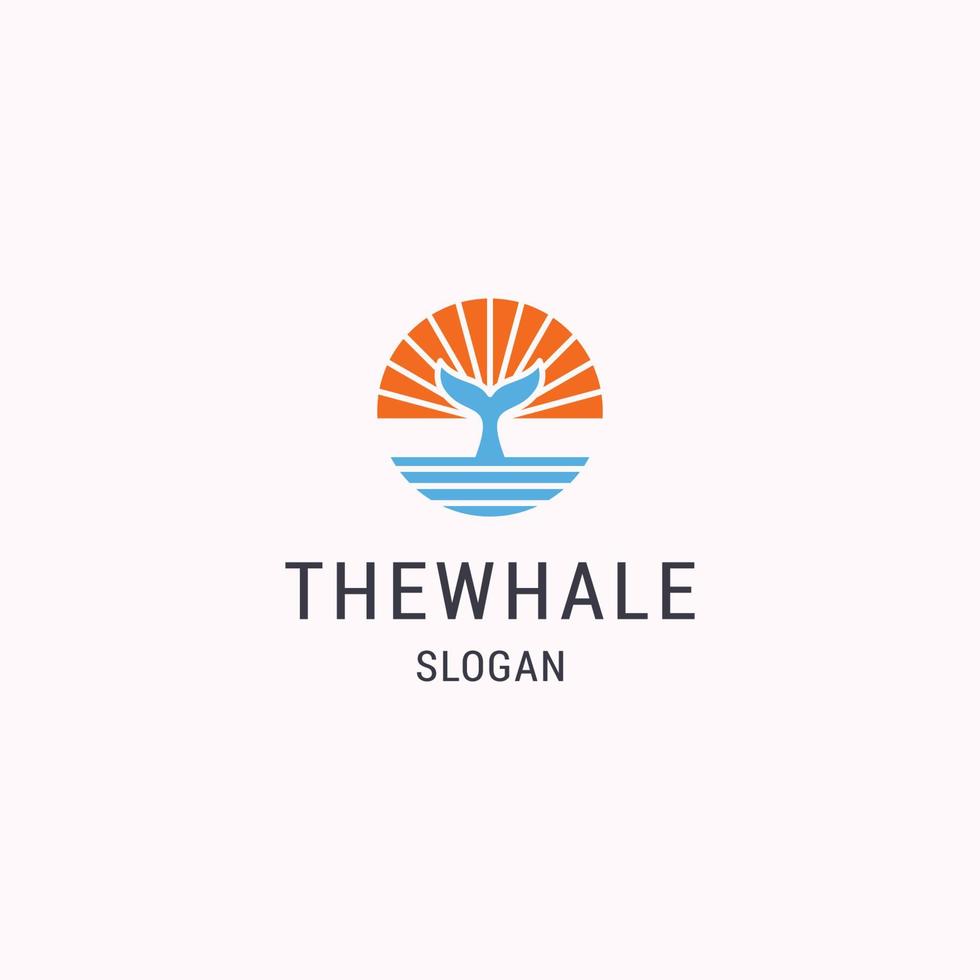 Whale logo icon design template vector illustration