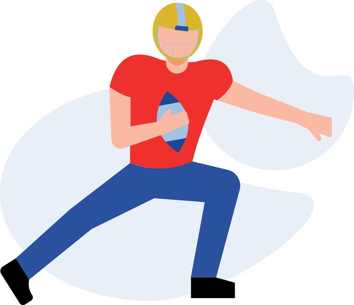 The player is playing rugby. vector