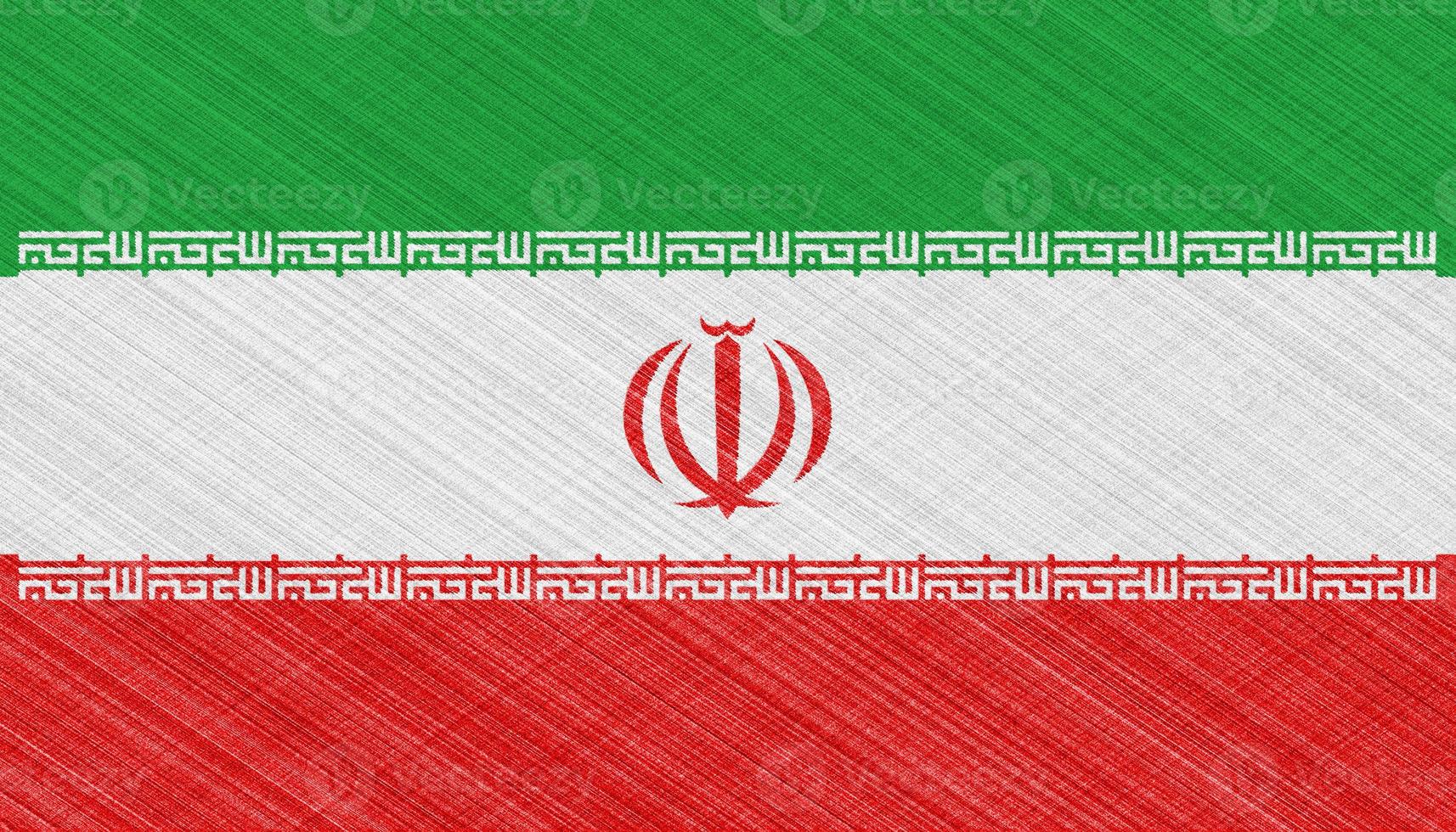 Flag of the Islamic Republic of Iran on a fabric texture. 13276327