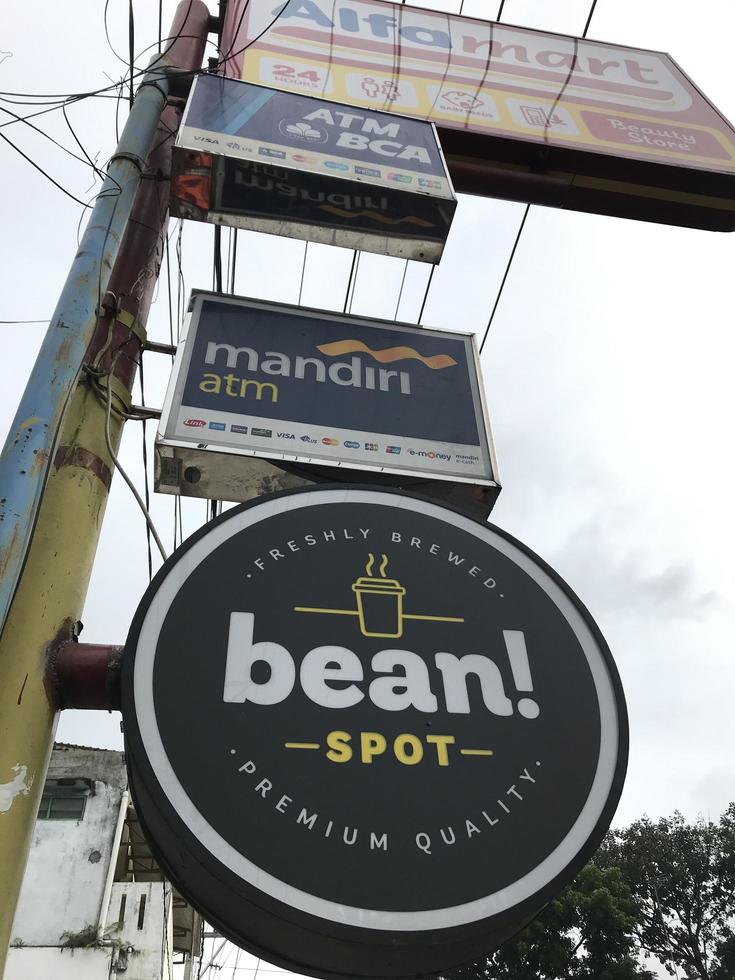 Magelang,Indonesia,2022-Banner of Indonesian minimart grocery store called as Alfamart. photo