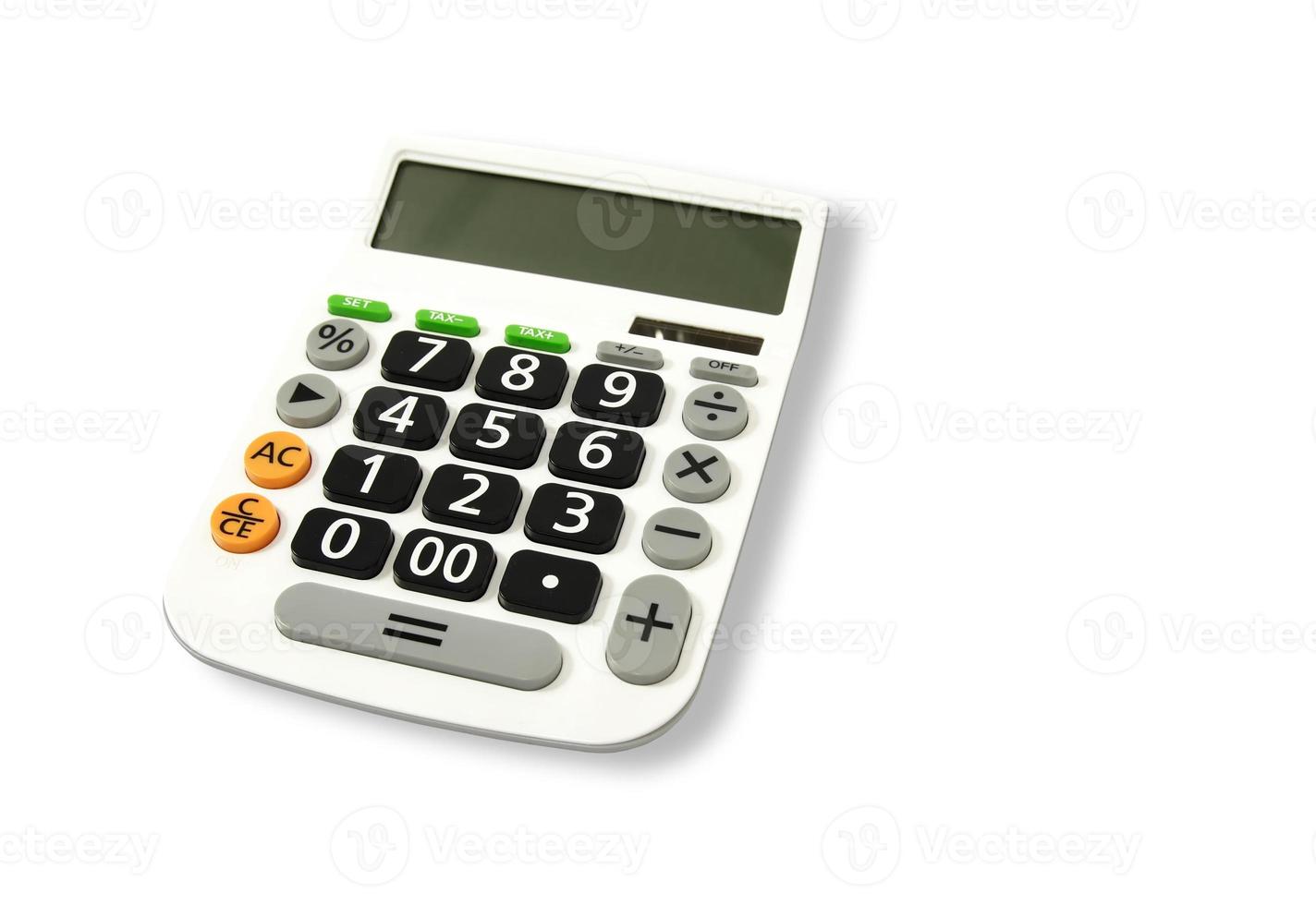 Calculator isolated on white background photo