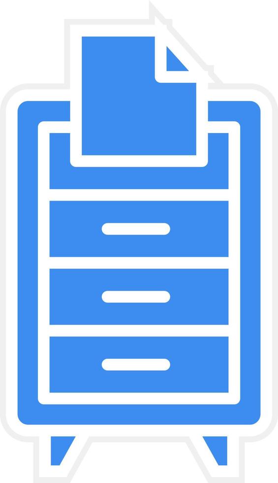 Filing Cabinet Icon Style vector