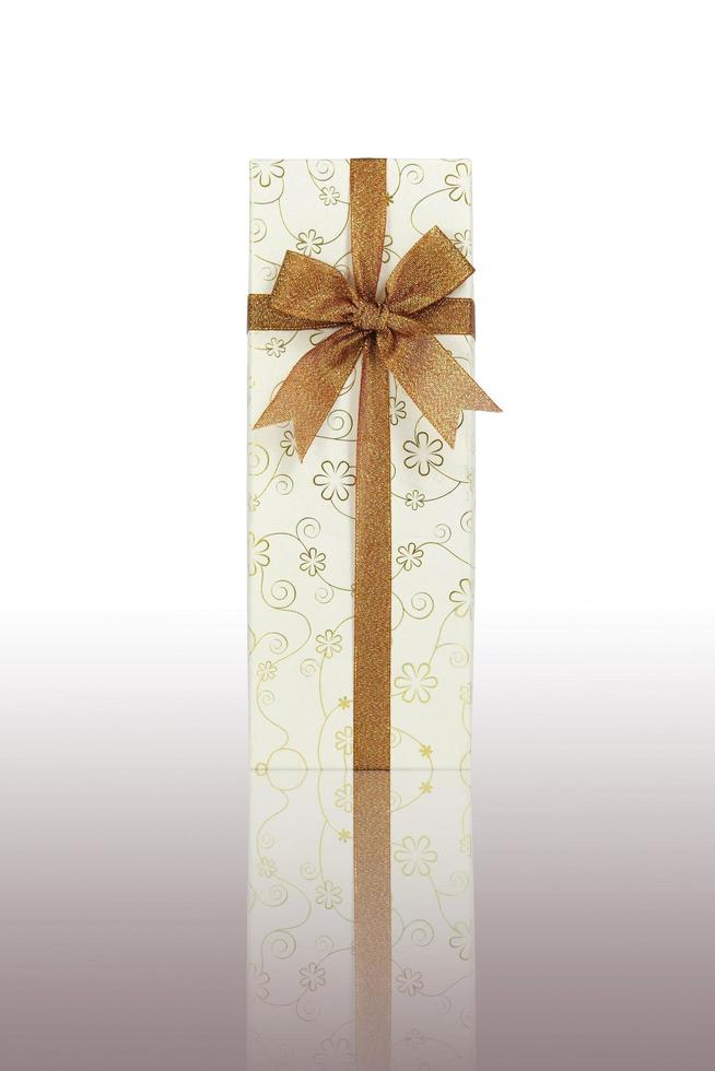 Gift box with ribbon photo