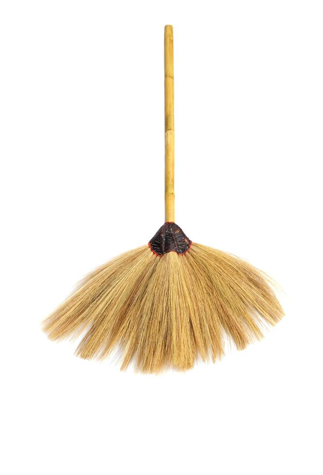 Broom isolated on white background photo