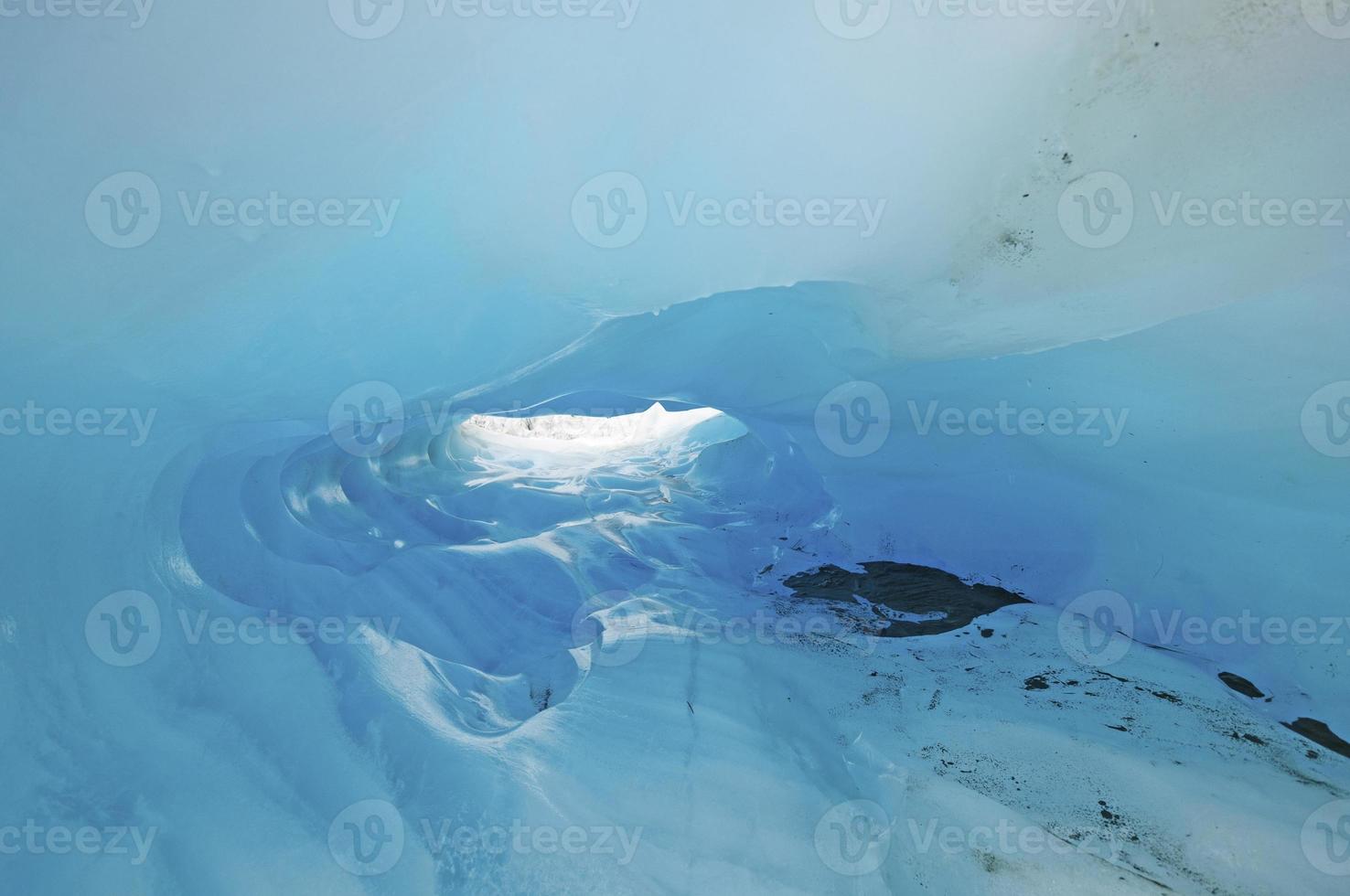 Blue Ice in a Glacial Ice Cave photo