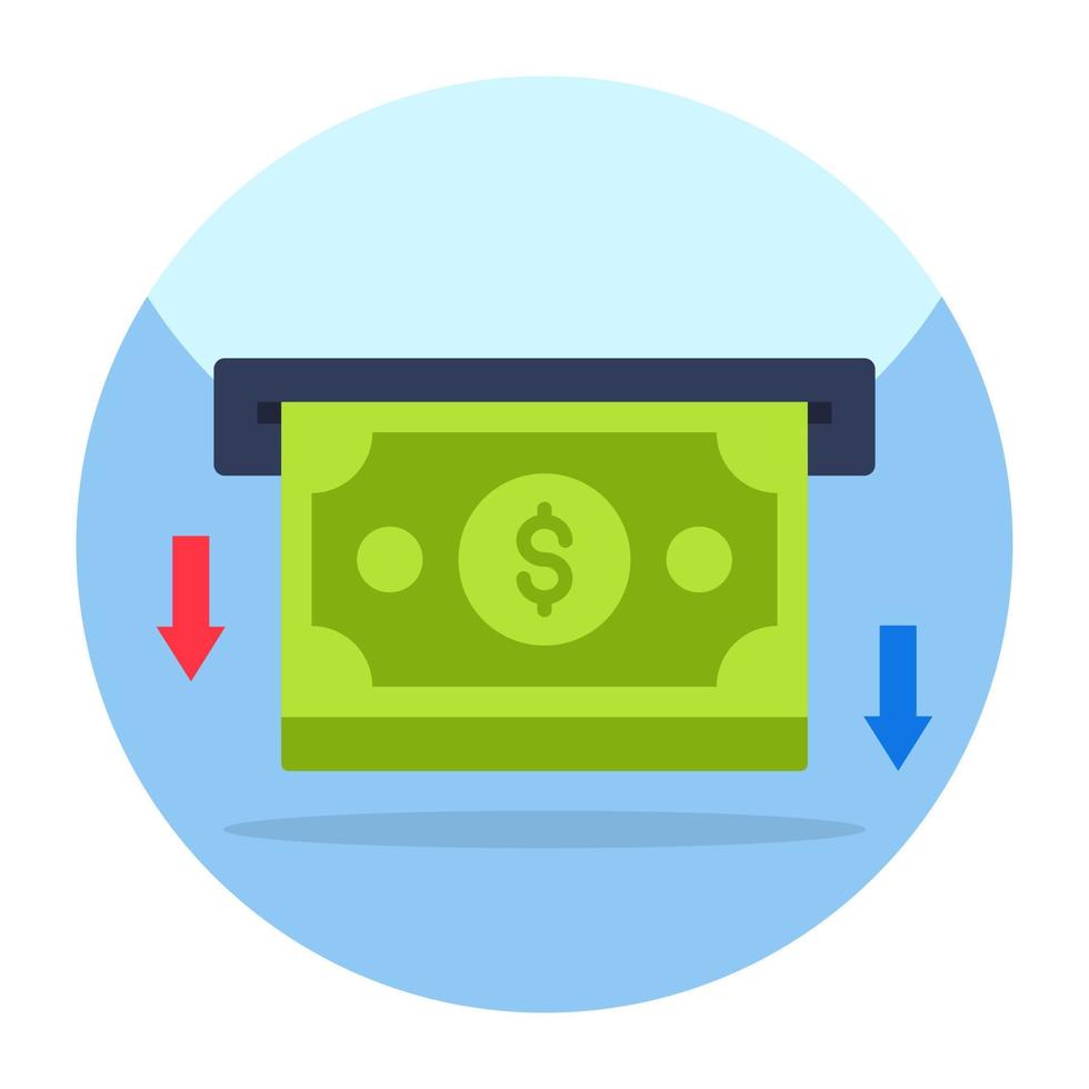 Perfect design icon of money withdrawal vector