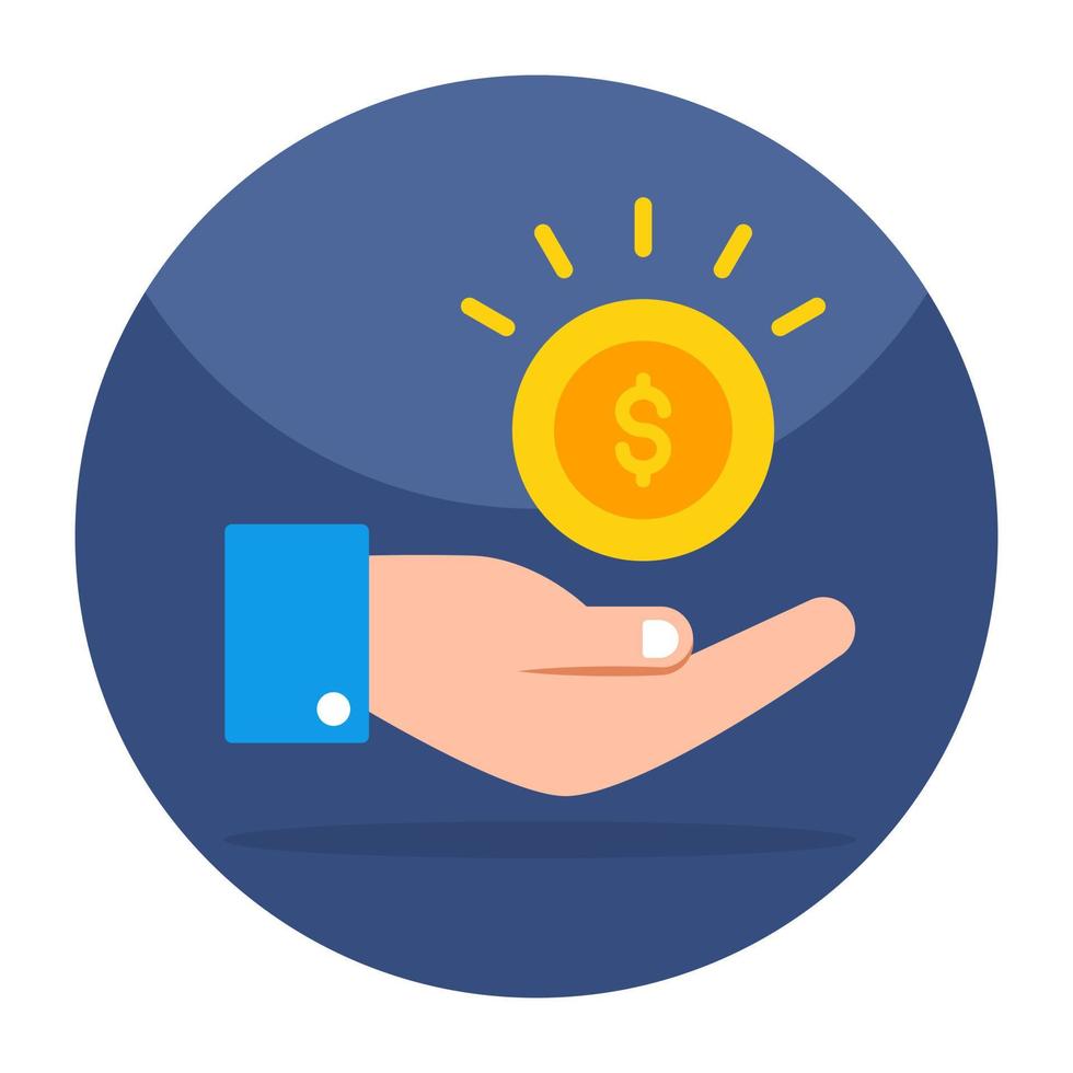 A flat design icon of financial safety vector