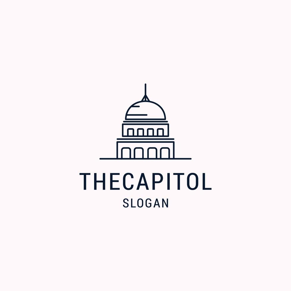 Capitol logo icon design template vector illustration