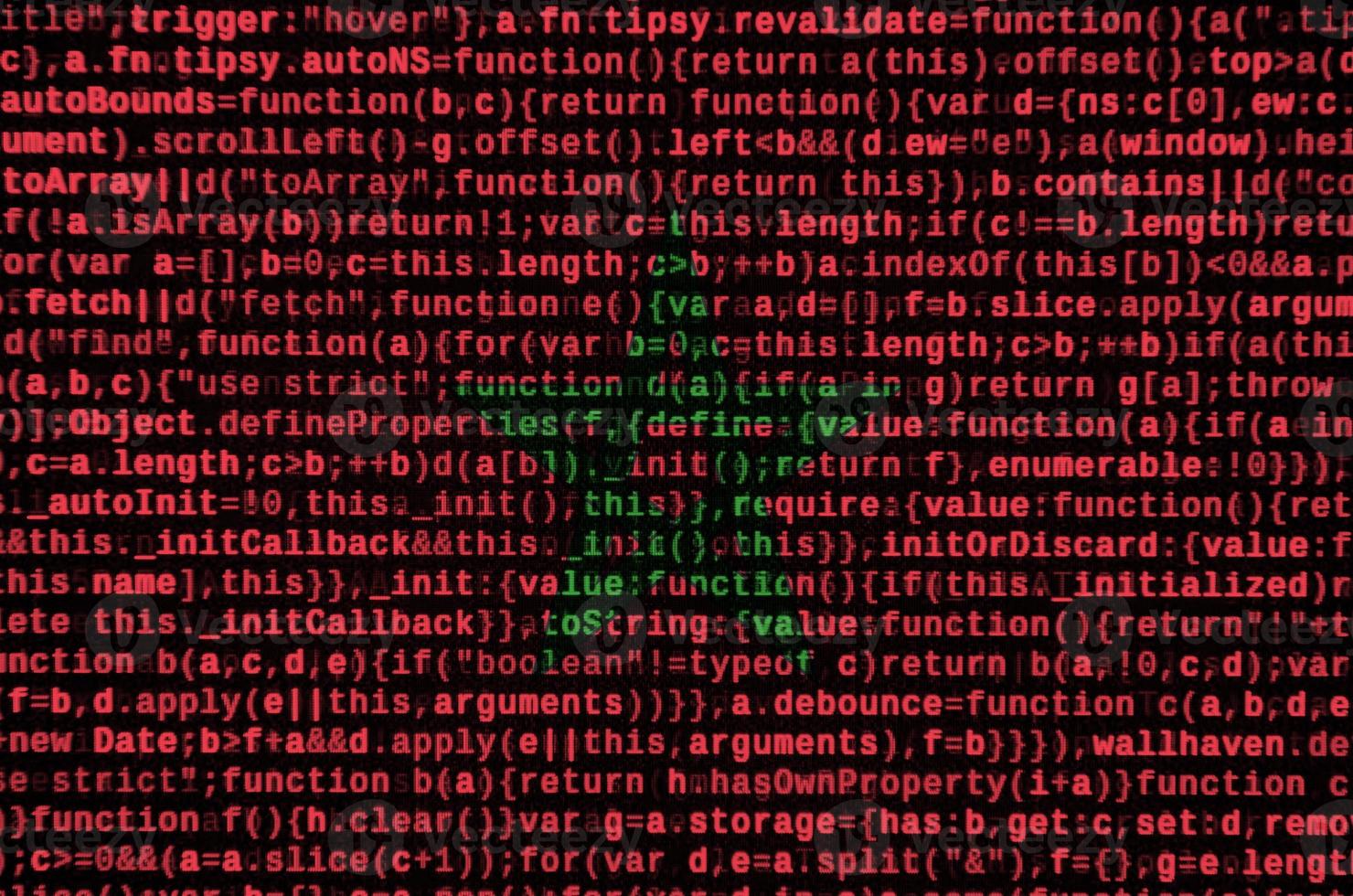 Morocco flag  is depicted on the screen with the program code. The concept of modern technology and site development photo