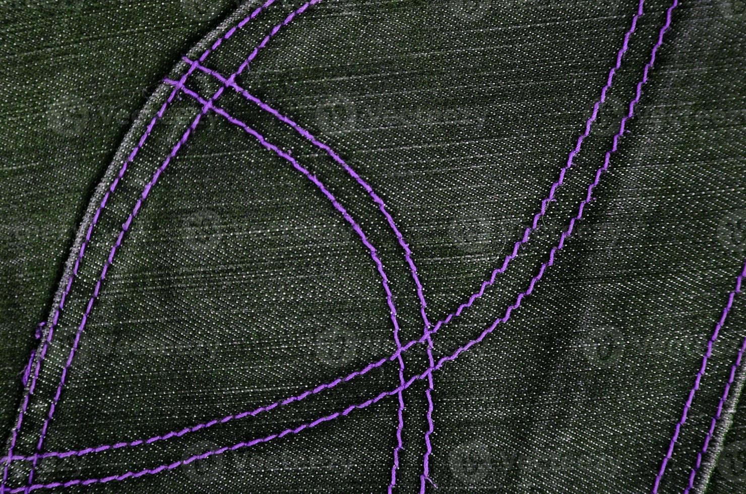The texture of black denim cloth photo