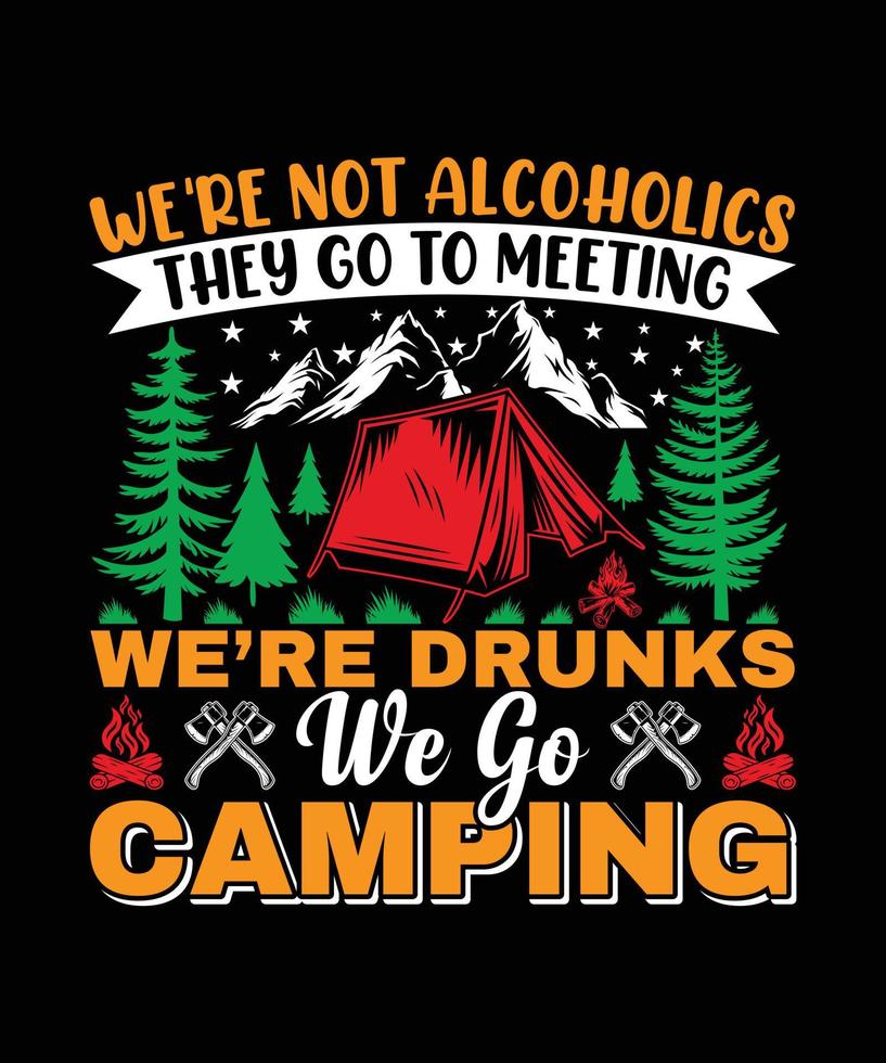 diseño de camiseta de campamento vector