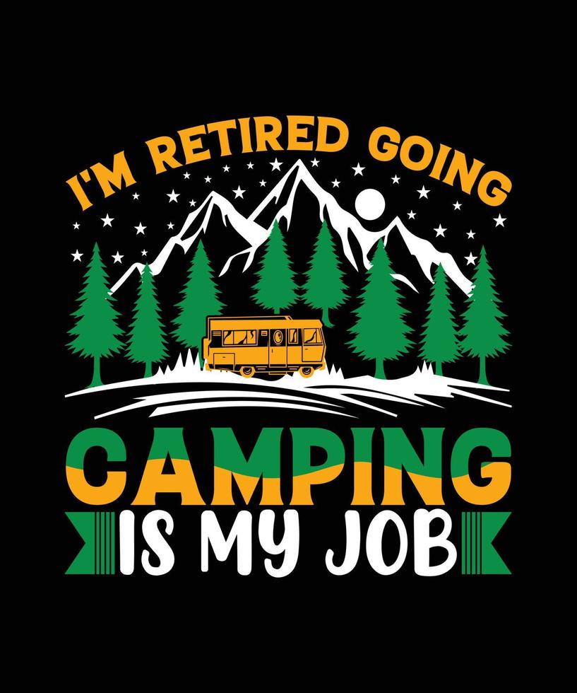 Camping T-shirt Design vector