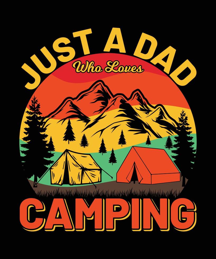 diseño de camiseta de campamento vector