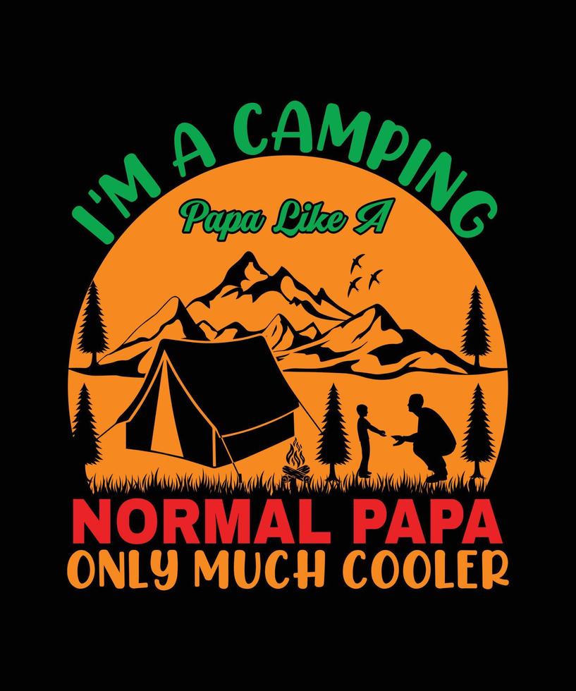 diseño de camiseta de campamento vector