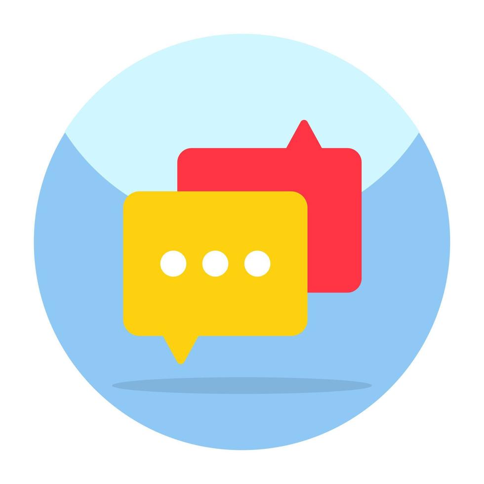 Conceptual flat design icon of communication vector