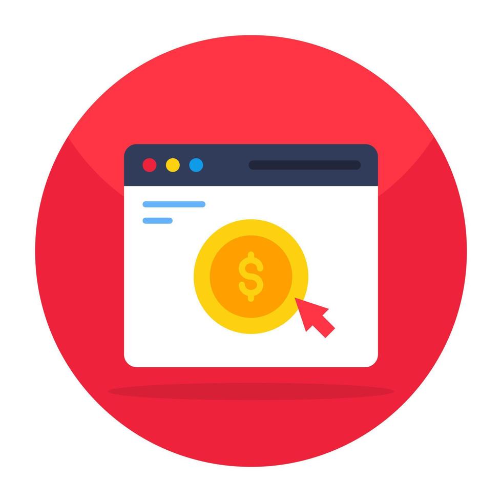 Unique design icon of pay per click vector