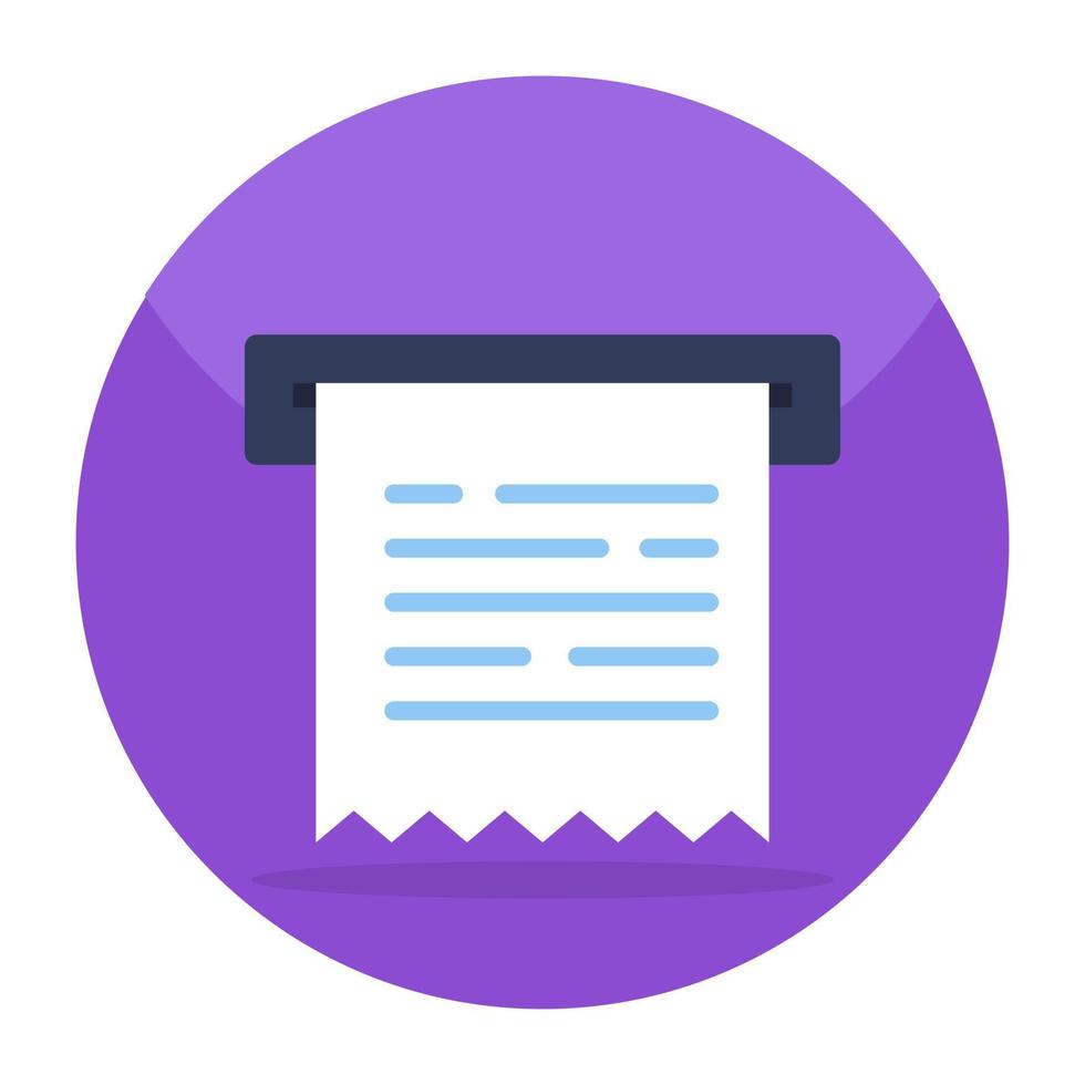 An icon design of bill vector