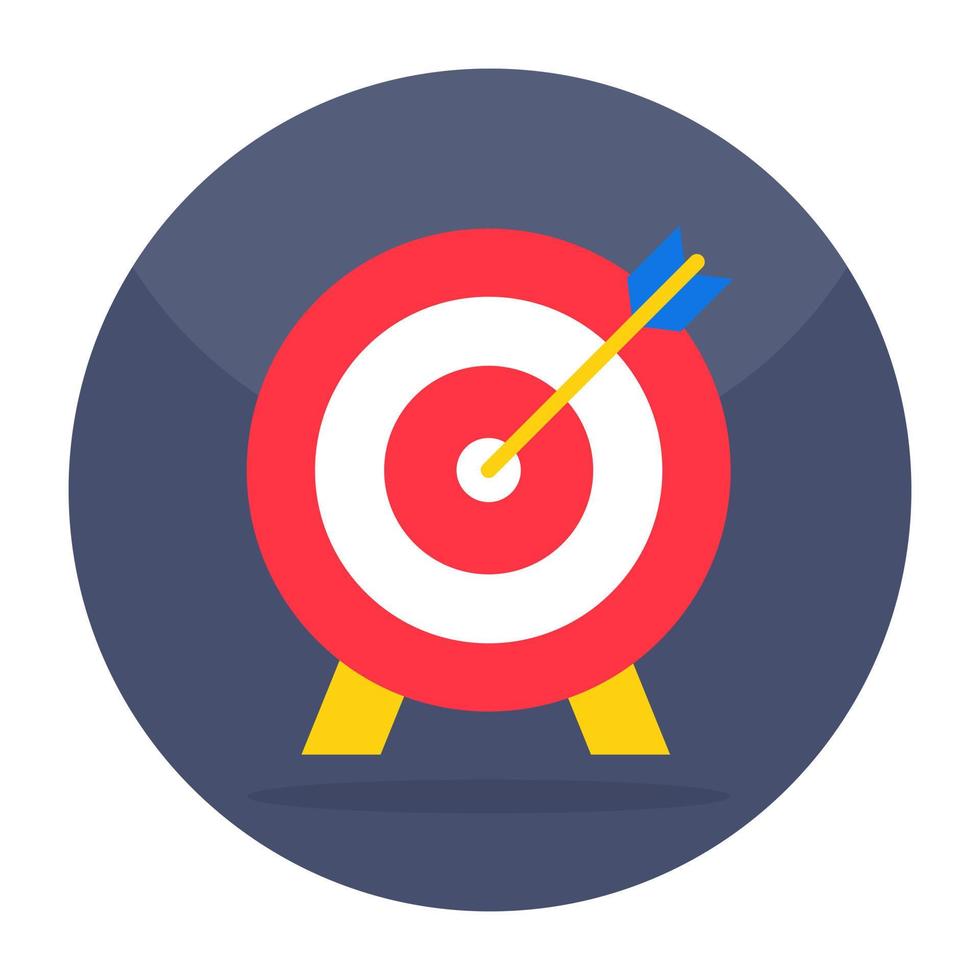 Editable design icon of target board vector