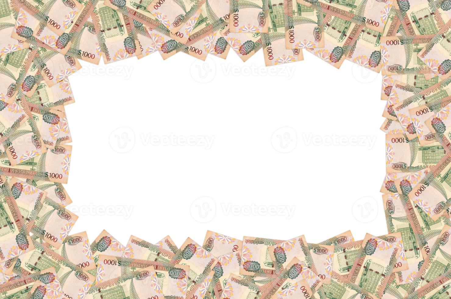 parte del patrón de billetes de 1000 dólares de guyana marrón foto