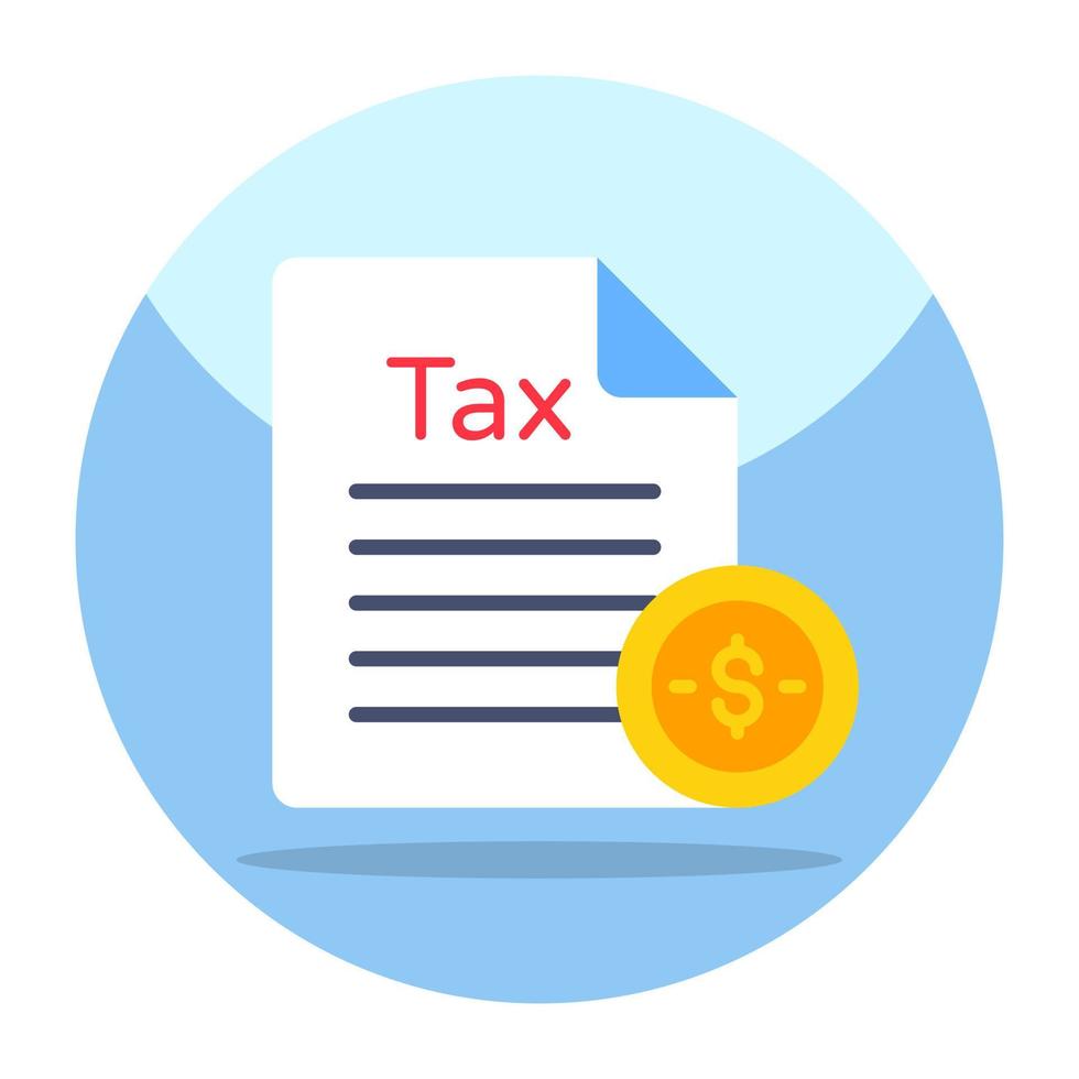 Unique design icon of tax document vector