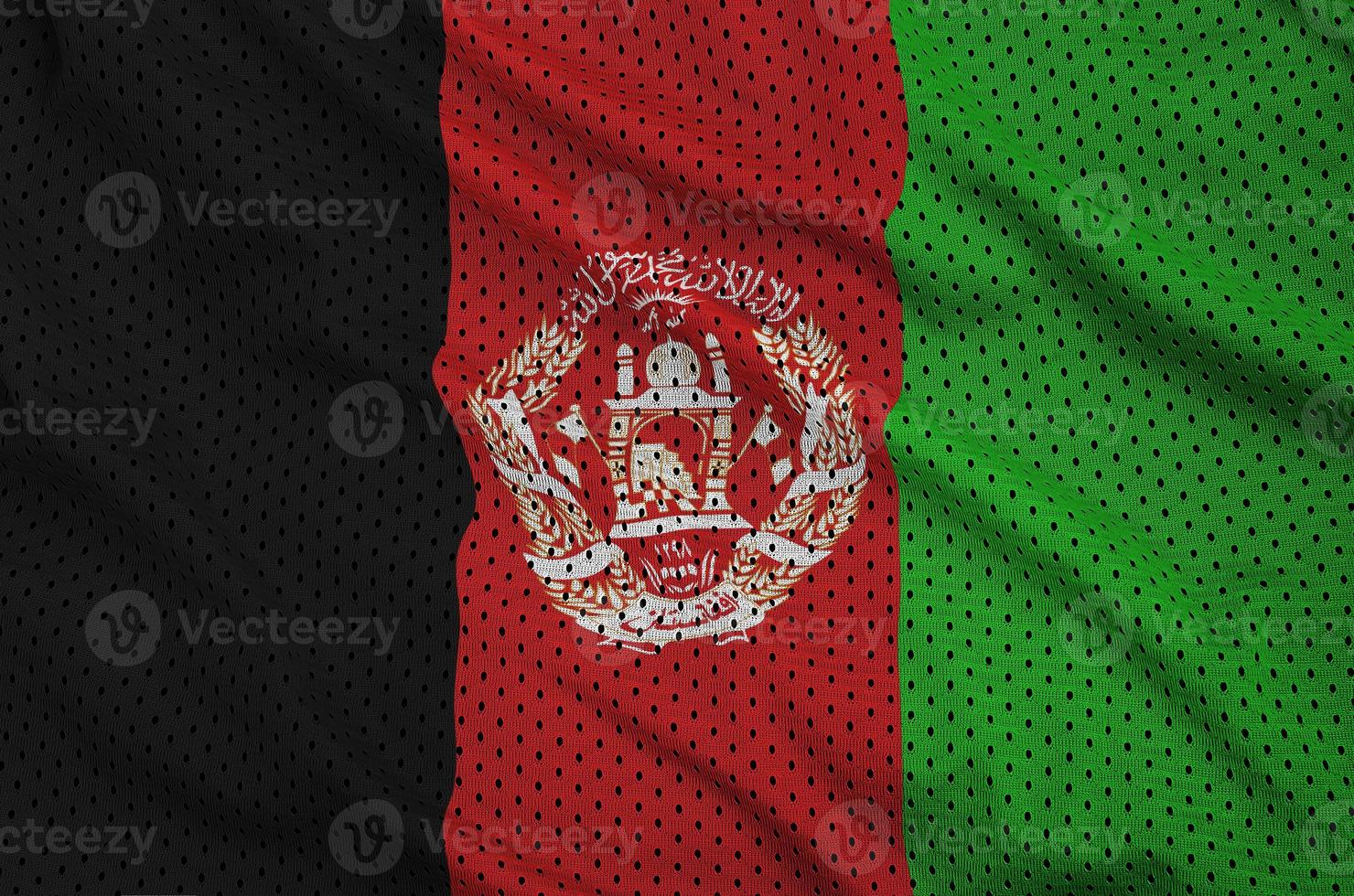 bandera de afganistán impresa en una malla de ropa deportiva de nailon de poliéster fa foto