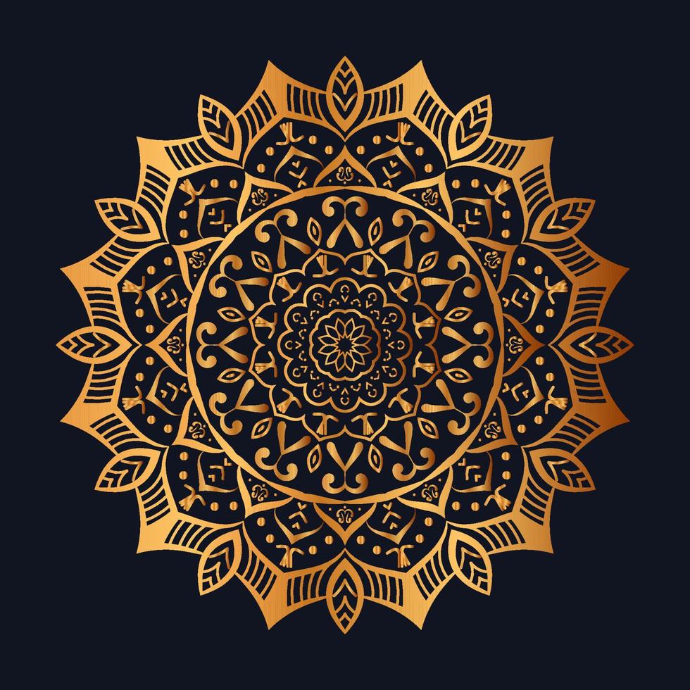 luxury ornamental gold mandala design vector