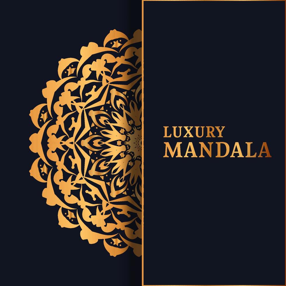 diseño de mandala de oro ornamental de lujo vector