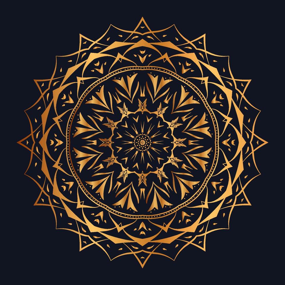 luxury ornamental gold mandala design vector