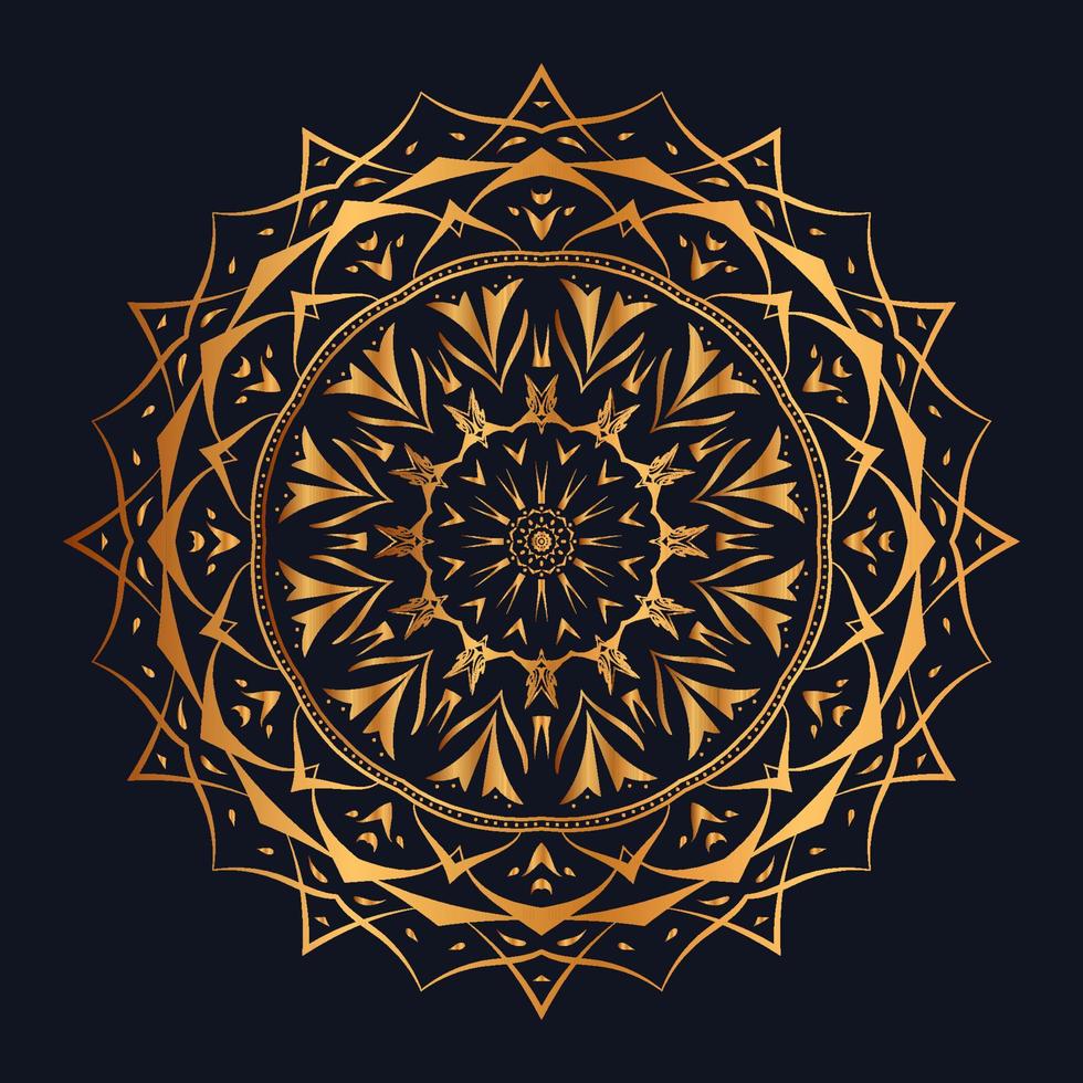 diseño de mandala de oro ornamental de lujo vector