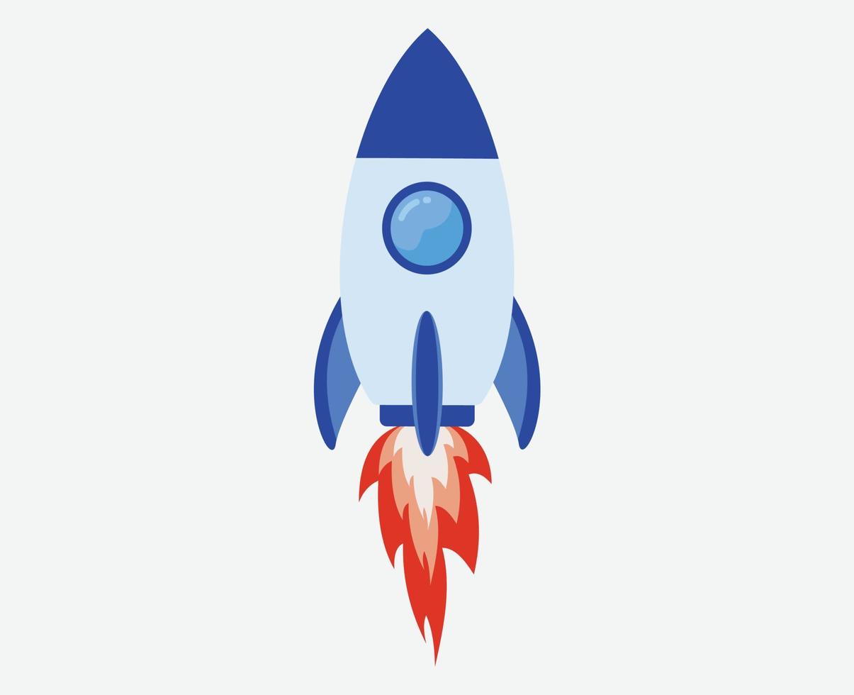 flying rocket launch vector logo icon