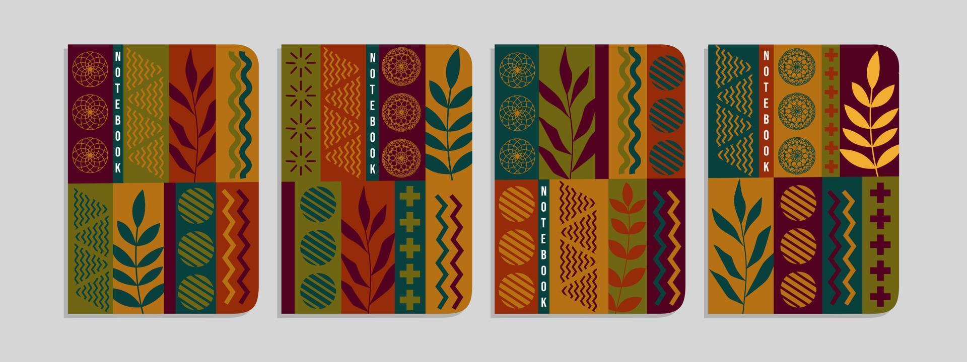 Abstract Bauhaus geometric covers.trendy retro design. for notebooks, planners, brochures, books, catalogs, annual. vector