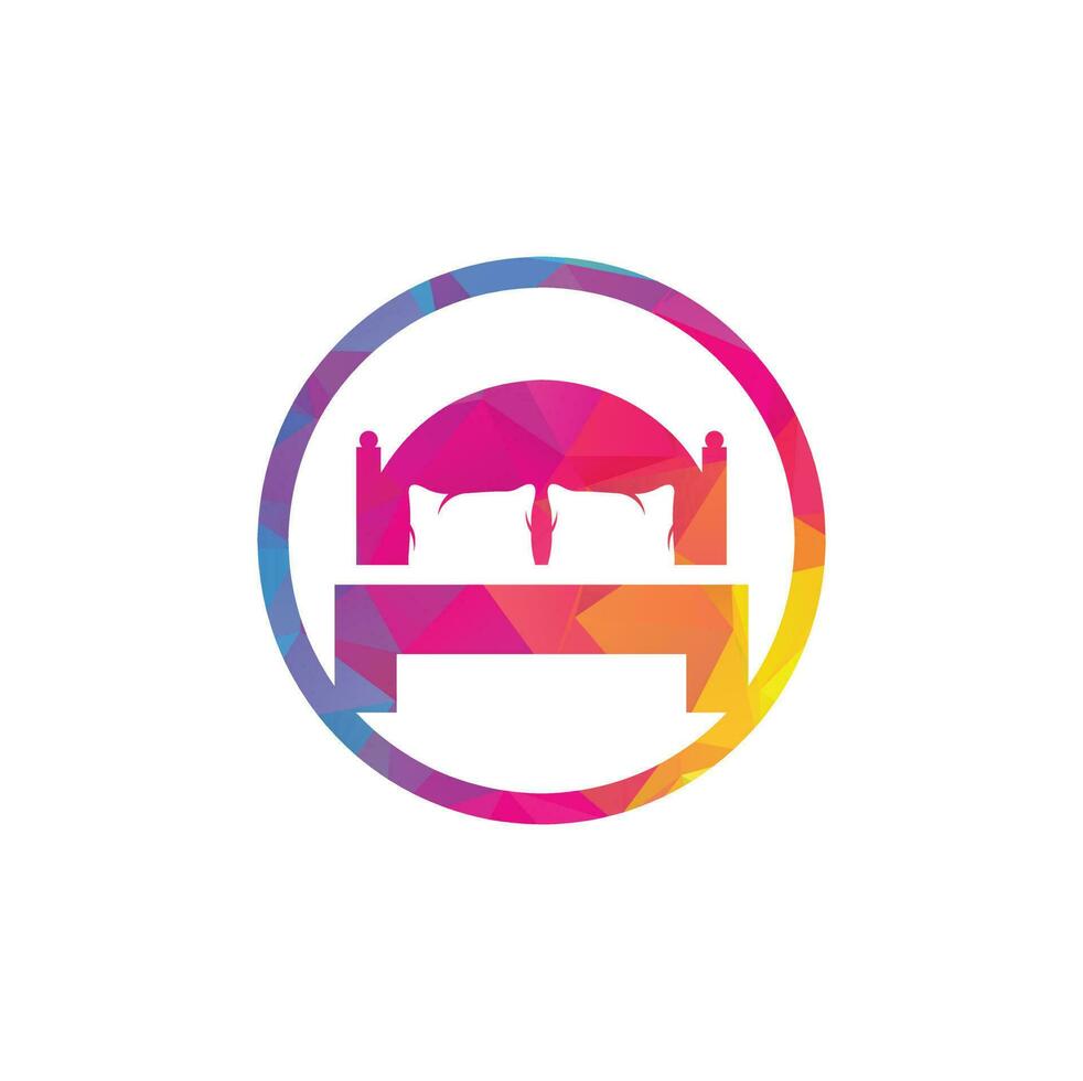 diseño de logotipo de vector de cama. diseño del logotipo del icono de la tienda de camas.