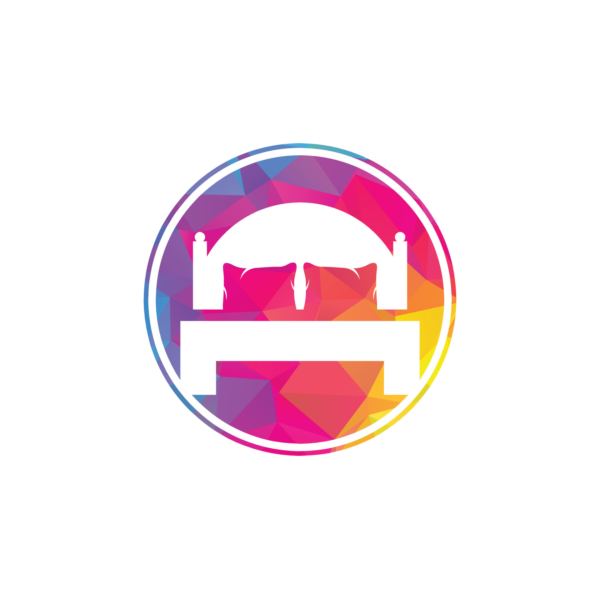 Bed vector logo design. Bed store icon logo design. 13278045 Vector Art