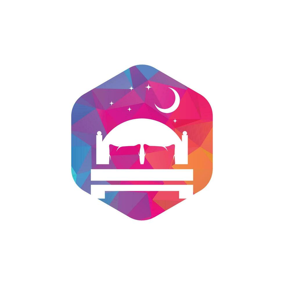 diseño de logotipo de vector de cama. diseño del logotipo del icono de la tienda de camas.