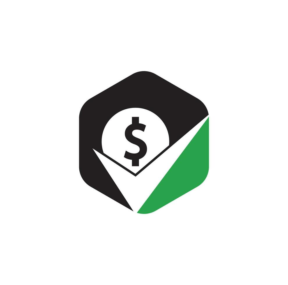 Money check logo design. Cash Icon symbol design. Good payment logo template. vector