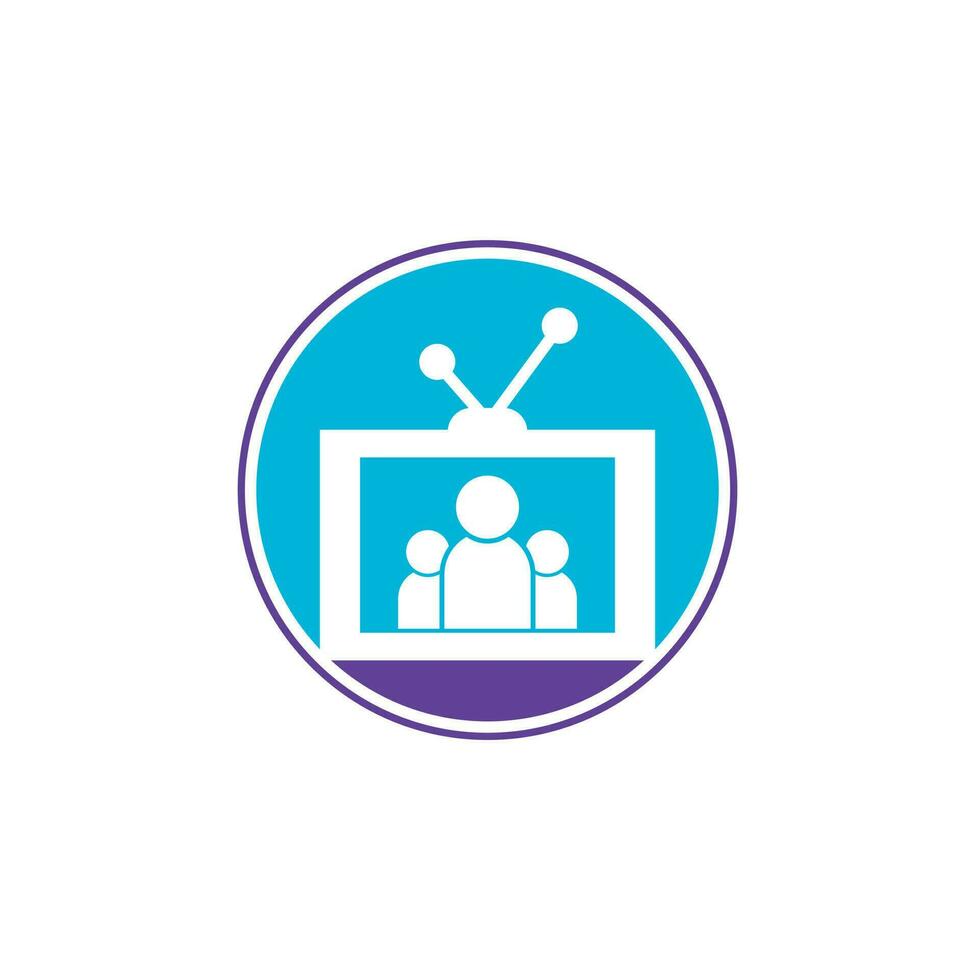 Family Channel Logo Design Vector Template. People tv logo design icon.